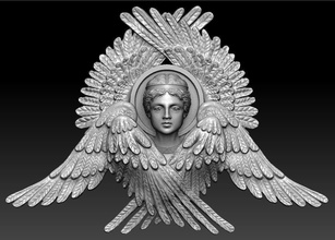 querubim modelo 3d impressão seráfico arte igreja anjo esculturas 3d print model - Mito3D