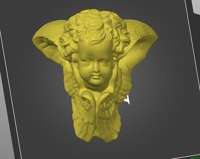 cherubino polo titolare supporto scultura casa decorazione arte scansioni repliche 3d print model - Mito3D