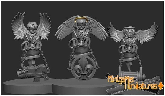 cherubs anime figurines warhammer 40k battle eldar wh40k sob sister space marine ork tau imperial alternative games toys board 3d print model - Mito3D
