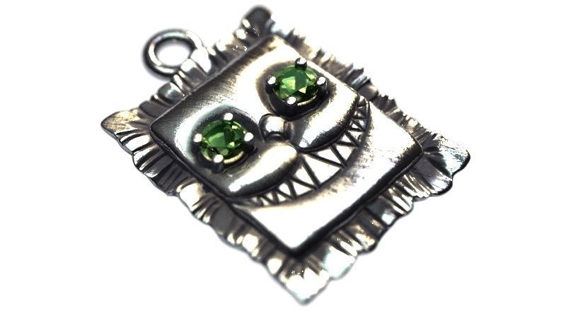 cheshire cat jewelry alice gems gem wondarland fun pendants 3D print model - Mito3D