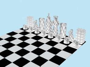 ajedrez conjunto imprimible juegos juego mesa deporte pasatiempo juguete juguetes tablero 3d print model - Mito3D