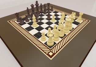 xadrez borda peças tabuleirojogoxadrez jogo tabuleiro xadrezbrancopreto jogos brinquedos 3d print model - Mito3D