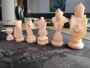 échecs echiquier roi pion jeu Jeu echec Jeux jouets planche 3d print model - Mito3D