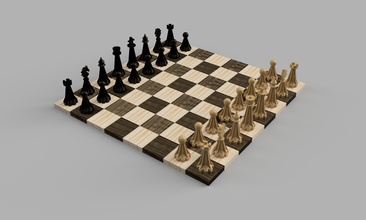 ajedrez 01 empeñar Rey reina obispo torre Caballero juego mesa 3dprinter juegos juguetes tablero 3d print model - Mito3D