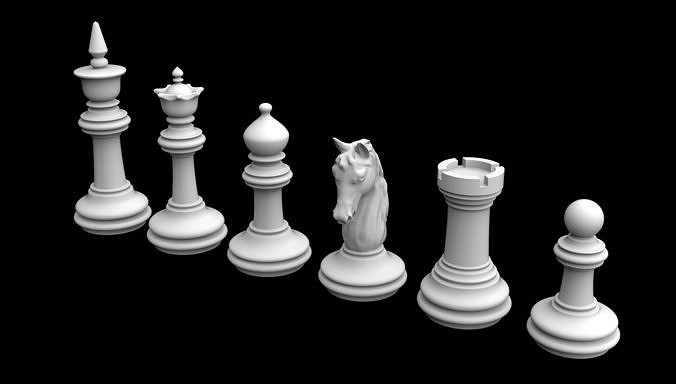 hhhlpkpk modern ev araba park edilmiş satranç yazdırılabilir oyun yazdır at kraliçe kral poli strateji yazı tahtası şövalye gümüş dama hobiler oyuncaklar kale stilize sterlin elmas yüzük mantık oyunlar 3D print model - Mito3D