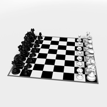 chess board games-toys checkerboard horse game poly games toys other 3d print model - Mito3D