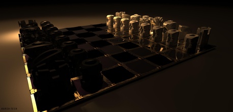schach tafel licht königin spiel reflexion dunkel druckbar ritter scheinen brechung hobby diy 3d print model - Mito3D