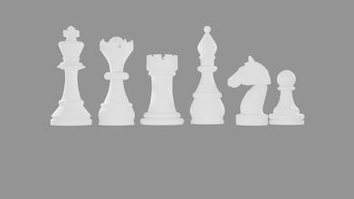 ajedrez tablero piezas rey caballero reina impresión imprimible torre obispo empeñar juego caballo 3dprint juegos juguetes 3d print model - Mito3D