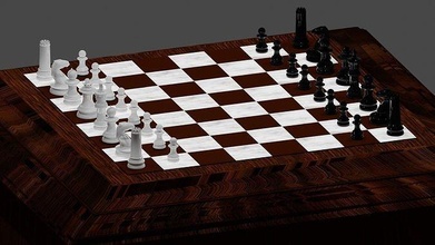 xadrez borda peças jogos tabuleiro brinquedos 3d print model - Mito3D