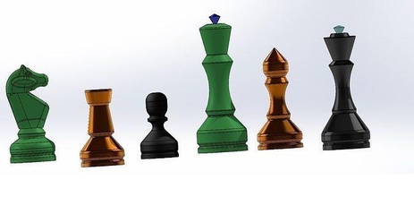 chess figures sculpture sport hobby 3dprint diy 3d print model - Mito3D