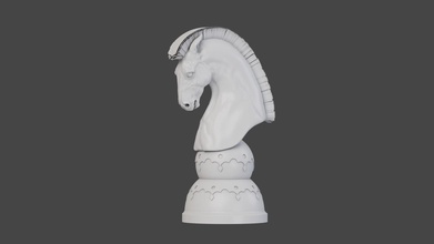 chess horse torso animal mammal art sculptures figurines statue chessboard bishop pawn king piece queen knight rook check accessories toys games game 3d print model - Mito3D