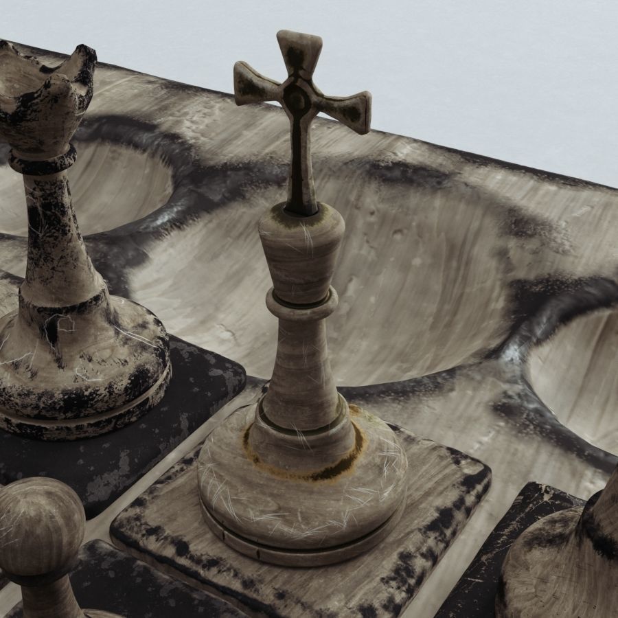 re degli scacchi giochi-giocattoli legno di in vecchio giochi i giocattoli consiglio da tavolo 3D print model - Mito3D