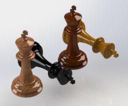 re degli scacchi giochi-giocattoli 3d la stampa di gioco divertente classico giochi i giocattoli consiglio da tavolo 3d print model - Mito3D