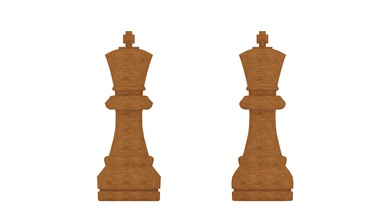re degli scacchi di pedone mate cavaliere pezzo il vescovo controllo queen gioco vittoria campione giochi i giocattoli consiglio da tavolo 3d print model - Mito3D