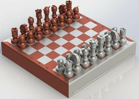 chess magnetic board britons vs vikings pieces gameplan competition strategy game knight king queen horse games toys 3d print model - Mito3D