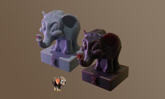 xadrez pacote Ellie dkc3 DKC donkeykong animal elefante peça brinquedo miniatura Nintendo figura rareware jogos retrogames snes brinquedos borda 3d print model - Mito3D
