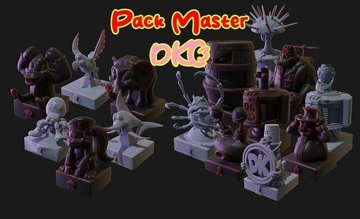 chess pack master donkey kong country 3 boss buddies miniatures figurines game sculpture character dkc3 dkc donkeykong nintendo rareware snes retrogame dixie kiddy 3dprint games toys board 3d print model - Mito3D