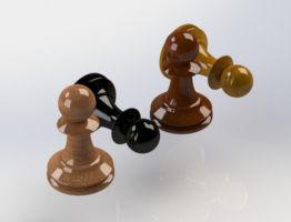 ajedrez peón juegos-juguetes 3d la impresión pieza clásico el juego diversión juegos los juguetes de junta mesa 3d print model - Mito3D