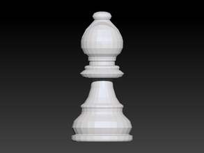 chess piece - bishop gameplan pawn competition victory knight mate achievement strategic game statue queen champion award medal prize triumph winning games toys board 3d print model - Mito3D