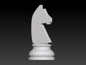chess piece - horse gameplan competition queen pawn knight challenge achievement figure victory league champion statue bishop football medal prize triumph sculpture winning games toys board 3d print model - Mito3D