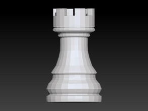 chess piece - rook game printable knight board stylized print horse king queen strategy poly silver extreme sport diamond ring sterling logic mind games toys 3d print model - Mito3D