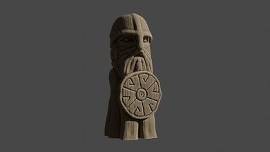 ajedrez trozo alfredo ivar arte escultura estatua rey netflix canal historia vikingos vikingo serie películas licuadora esculturas 3d print model - Mito3D