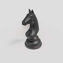 ajedrez trozo caballo tablero juego juguete imprimible estilizado rey estrategia impresión juegos juguetes 3d print model - Mito3D