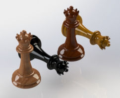 chess queen games-toys 3d printing game fun classic games toys board 3D print model - Mito3D