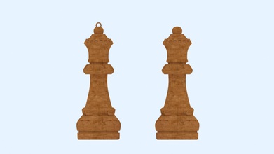 chess queen won rook pown poly 3dmodal piece 3dprinting mate victory king bishop knight gameplan games toys board 3d print model - Mito3D