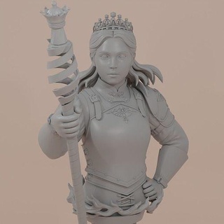 chess queen piece art sculpture sculptures 3d print model - Mito3D