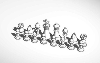 chess set pieces pawn bishop rook king knight kidschallenge queen games toys board 3d print model - Mito3D