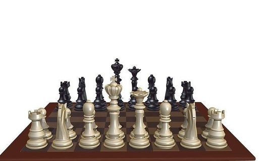échecs ensemble pièces Jeu planche Chevalier reine Jeux Roi pion évêque tour cheval échiquier jouets 3d print model - Mito3D