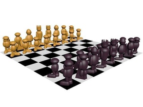scacchi impostato stampa gioco tavola 3d completare stampante giochi giocattoli 3d print model - Mito3D