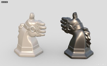xadrez forte figuras cavaleiro figura 3d impressão autor 3dprint jogos superfície dura mão highpoly escultura estátua brinquedos borda 3d print model - Mito3D