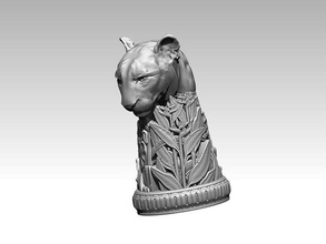 xadrez tigre jogos cavaleiro imprimível estilizado rei rainha estratégia cavalo impressão borda cnc africano animal cabeça guerra lógica mente torre brinquedos 3d print model - Mito3D