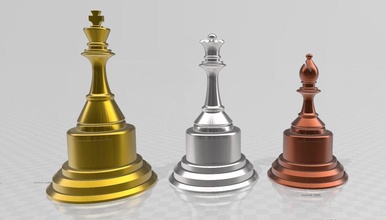 chess trophies games 3d print knight board stylized king queen strategy poly printable logic mind extreme sport rook horse game trophy echec toys 3d print model - Mito3D