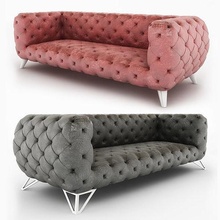 chester sofá in veludo chesterfield baxter vivo interior projeto casa mobília 3d print model - Mito3D