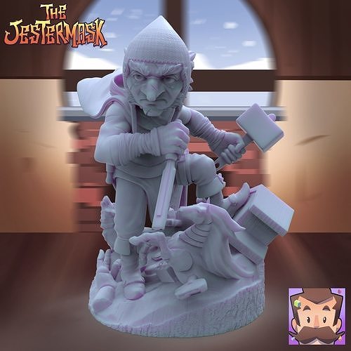 Chetney picadura guisante mc rol critico crítico papel chatney carpintero juguete dnd miniatura pionero ttrpg mesa gnomo monstruo juego hombre lobo figura juegos juguetes tablero 3D print model - Mito3D