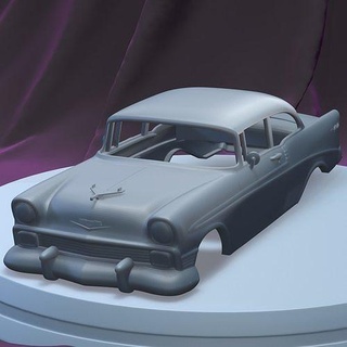 Chevrolet belair 1956 druckbar Wagen Körper Slot scalextric tamiya rc miniz Steuerung 1 24 Crawler Ninco Kyosho Hobby trennen Teile Spiele Spielzeuge Spiel Zubehör 3d print model - Mito3D
