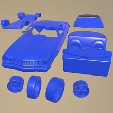 chevrolet camaro 1975 imprimible coche vehiculo separar partes cuerpo espacio 1 10 scalextric Tamiya rc miniz tractor kyosho axial traxxas 3d print model - Mito3D