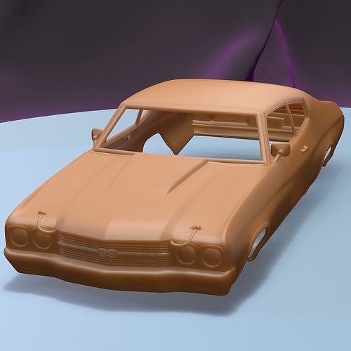 Chevrolet chevelle ss Hardtop Coupe 1970 druckbar Wagen Körper Slot scalextric tamiya rc miniz Steuerung Crawler Ninco Kyosho scx axial Spiele Spielzeuge Spiel Zubehör 3D print model - Mito3D