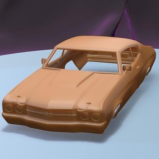 Chevrolet Chevelle ss capota rígida cupê 1970 imprimível carro corpo fenda escalextrico Tamiya rc miniz controle rastejante ninco Kyosho scx axial jogos brinquedos acessórios 3d print model - Mito3D