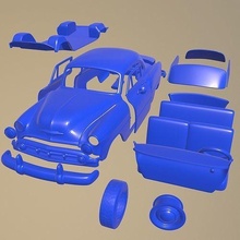 chevrolet club cupé 1953 imprimible coche vehiculo separar partes cuerpo espacio 1 10 scalextric Tamiya rc miniz tractor kyosho axial 3d print model - Mito3D