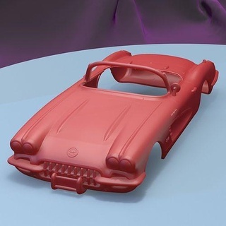 chevrolet corvette 1960 printable car body slot scalextric tamiya rc miniz control crawler ninco kyosho scx axial games toys game accessories 3d print model - Mito3D