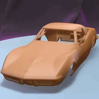 Chevrolet corvette c3 1969 imprimable voiture corps fente scalextric tamiya rc miniz contrôle robot d'exploration ninco Kyosho scx axial Jeux jouets Jeu accessoires 3d print model - Mito3D