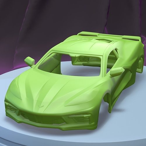 chevrolet corbeta mantarraya 2020 imprimible coche vehiculo cuerpo espacio scalextric Tamiya rc miniz controlar tractor ninco kyosho scx axial juegos juguetes juego accesorios 3D print model - Mito3D