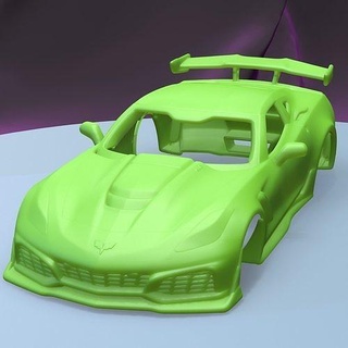 chevrolet corvette zr1 c7 2018 printable car body slot scalextric tamiya rc miniz control crawler ninco kyosho scx axial games toys game accessories 3d print model - Mito3D
