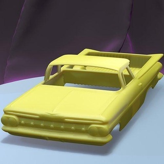 Chevrolet el camino 1959 imprimível carro corpo fenda escalextrico Tamiya rc miniz controle rastejante ninco Kyosho scx axial jogos brinquedos acessórios 3d print model - Mito3D