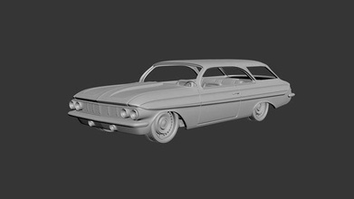 chevrolet impala 1961 vagon 2door araba arabalar hobi amerikan oto otomotiv 2dr tekerlek klasik lincoln sedan model baskı arabası yazdır sürücü rc kendin yap 3d print model - Mito3D