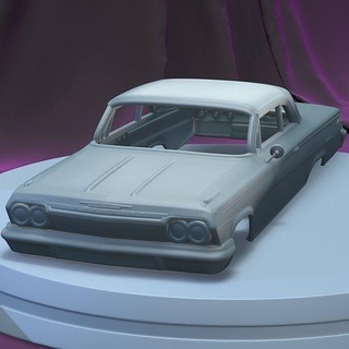chevrolet impala ss 1962 stampabile macchina corpo fessura scalextric tamiya rc miniz controllo 1 24 crawler ninco kyosho scx Giochi giocattoli gioco Accessori 3d print model - Mito3D